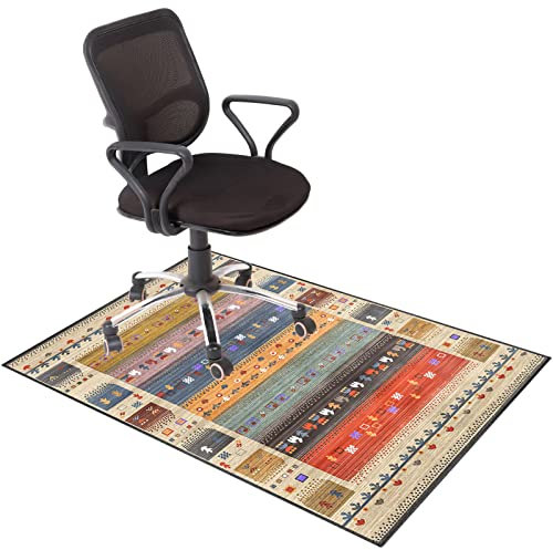 EYZO Teppich Schreibtischstuhl Unterlage Gaming Teppich für Stuhl Bodenmatte für Computerstühle Bodenschutzmatte Gaming Bürostuhl Stuhlmatten Teppich Stuhlunterlage Chairmat Stoffmatte 140 × 180 cm