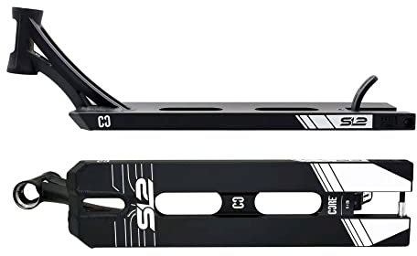 Core SL2 Forged Stunt-Scooter Park I Hybrid Deck 20x 5 I Box Ends I Freestsyle I Jugendliche I alu I ab 8 Jahren I Trick I Tret I Roller (Schwarz)