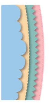 Craftelier - Set Troqueles de Bordes Arcos para Realizar Decoraciones en los Proyectos de Scrapbooking, Manualidades y Tarjetería | Válido para Diversos Tipos de Materiales | Tamaño 16 x 0,75-2,27 cm