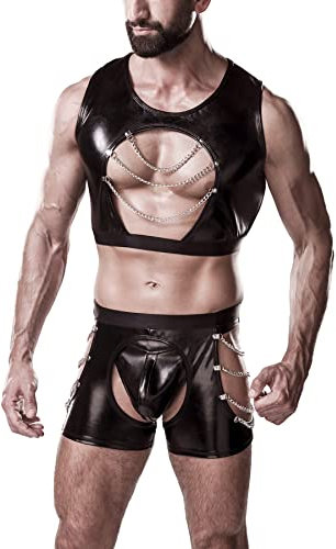 Grey Velvet Herren 20056-002-011 Erotisches Set, schwarz, L-XL