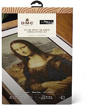 DMC - Mona Lisa von Leonardo da Vinci, Le Louvre, Kreuzstichset Niveau fortgeschritten