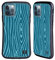 Head Case Designs Blu Faux Bois Cover Ibrida Compatibile con Apple iPhone 12 / iPhone 12 PRO