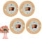Greyoe Decapsuleur Biere, 4 pièces Tire Couchon, Décapsuleur Original, Ouvre-bouteille en bambou Naturel en Acier Inoxydable Durable et Portable, Adsorbable, Excellent Cadeau pour Homme （Rond）