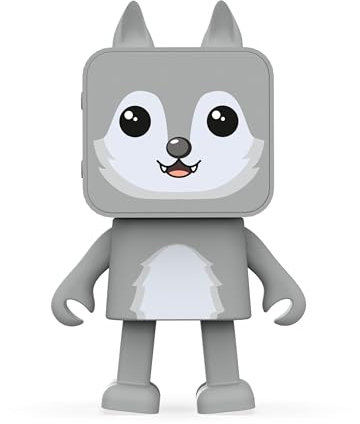 mob - Enceinte Bluetooth Dancing Animals - Enceinte Dansante Puissance 3W - Connexion sans Fil - Kit Mains Libres (Loup)