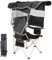 Nice C Silla de camping con toldo de sombra, sillas de camping portátiles, silla de camping plegable, toldo de sombra desmontable, bolsillo lateral y portavasos (una verde)