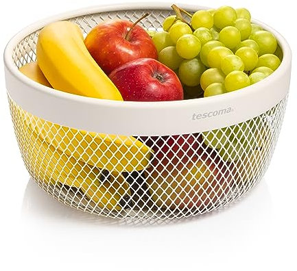 Tescoma 900828 Cestino portafrutta in metallo smaltato ø 25 cm, linea Online