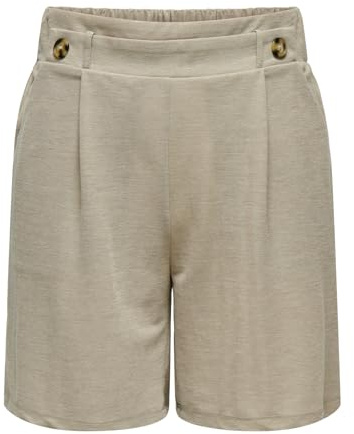 JDY Damen Jdybirdie Geggo JRS Noos Shorts, Chateau Gray/Detail:Melange, M EU