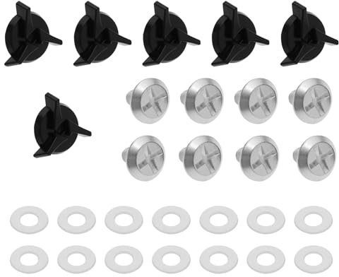 Be In Your Mind 2 Sets Vis de Fixation pour Casque de Moto Accessoires de Casque en Plastique Métal pour Moto Véhicules Tout-Terrain, Noir Argent