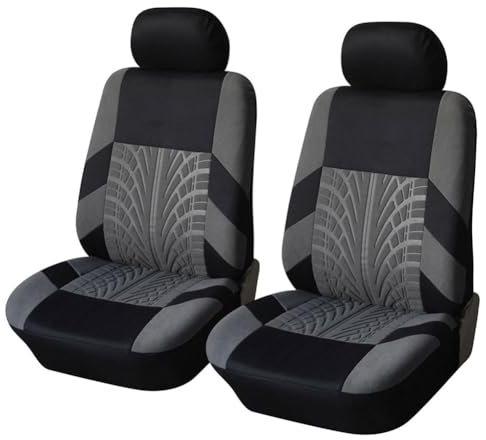 Ashild Auto Sitzbezüge Sets für Dacia Sandero Stepway 3.GEN 2.Gen 2012-2025, Stoff Autositzbezüge Schonbezüge Sitzbezug Sitzschoner Vorne Und Hinten Atmungsaktiv Zubehör,C/Grey