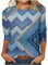 EMATOP Warehouse Deals Angebote Blusenshirt Damen 3/4 Arm Tshirt Sommer Lässige Tunika Tops Lose Rundhals Bluse Longshirt Vintage Baumwolle Sommershirts Elegant Bequemes Oberteile Farbblock Longbluse