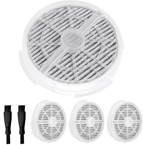 4 Pack Air Purifier Filters Replacement for Home with 2 brushes Compatible with RIGOGLIOSO/JINPUS GL-2103/SY900S Activated Carbon Filters for Desktop Air Purifier