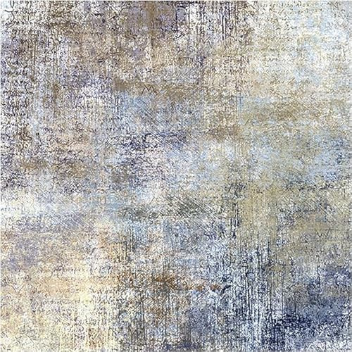 SRTJURFG Moderner Wohnzimmer Teppich Abstraktes Design blau Weicher, Rutschfester Quadratisch Teppiche, extra großer, Bodenteppich, 200 x 200 cm