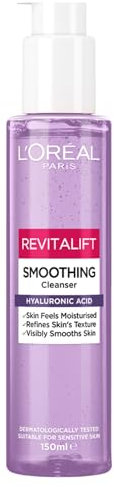 L'Oréal Paris Revitalift Filler Smoothing Cleanser, Hyaluronsäure, Haut fühlt sich mit Feuchtigkeit versorgt an, verfeinert die Hautstruktur, glättet die Haut sichtbar, 150 ml