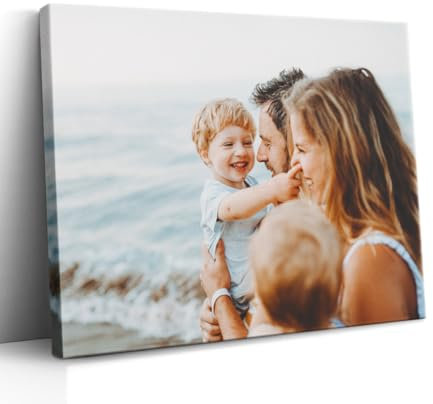 AKINDA Art Gallery® - Druck auf Leinwand, personalisierbar, 20 x 30 cm, Geschenkidee zum Valentinstag, Muttertag, Geburtstagsgeschenk, Geschenk für Sie zum Jahrestag, 100 % Made in Italy