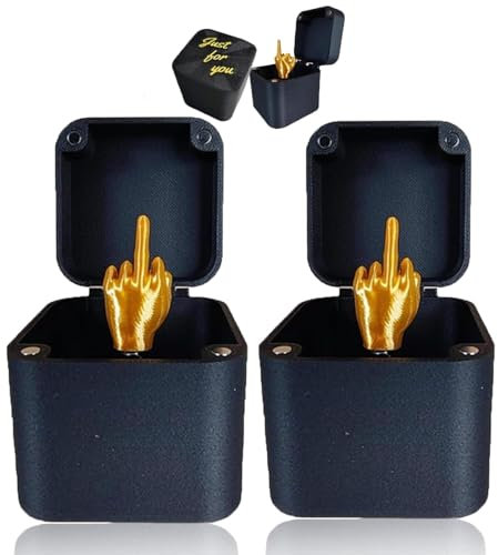 Mittelfinger In Einer Box,Middle Finger Surprise Gift Box,Annoying Gift Box,Spoof Hand Prank Pop Up Gift With Box For Adults,Christmas Novelty Fun Prank Gift For Office Desk Decor Home Décor(2X)