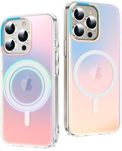 2Buyshop Handyhülle für iPhone 15 Plus Hülle für Mag-Safe Stoßfeste Kratzfeste Holografisch Irisierend Robust Hülle mit Farbwechsel Effekt Schutzhülle für iPhone 15 Plus Case Cover 6,7‘’