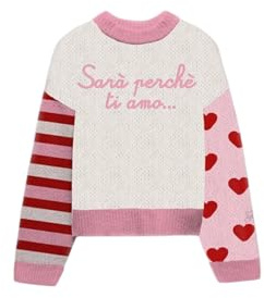 Mc2 Saint Barth Maglione A Girocollo F Ti Amo Danya DANY001 Rosa