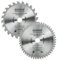 (PACK OF 2) 165mm x 20mm Bore x 24T & 48T TCT Cordless Circular Wood Saw Blades Includes 16mm Reduction Rings. Fits Bosch Makita Ryobi Dewalt DC390, DWE007, DCS391, DC391N Circular Saws etc, Thin Kerf