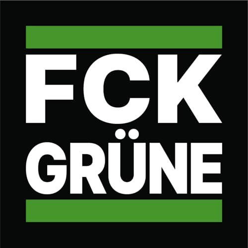 Generisch FCK Grüne Aufkleber, 25 Stück, 7,4 cm x 7,4 cm, Anti GRN Ampel Weg, Bundesregierung Baerbock Habeck