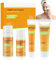 MINGRUO Kurkuma Hautpflege-Set, Gesichtspflege Geschenkset Damen, Kurkuma Vitamin C Hautpflege-Set, Feuchtigkeitsspendendes, Hautaufhellendes Kurkuma-Set, Turmeric Dark Spot Corrector Serum