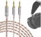 GEEKRIA Apollo Copper Silver Braid Upgrade Audio Cable Compatible with HIFIMAN SUSVARA UNVEILED SUNDARA Ananda Arya HE4XX, 3.5mm to Dual 3.5mm Male Replacement Headphones Cord (8.2ft / 2.5m)