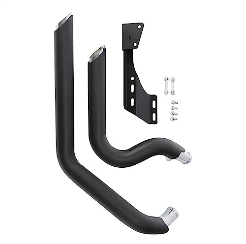 MKYOKO Motorcycle Staggered Short Shots Exhaust & Heat Shield For H&arley Sportster 1200 Iron 883 Forty Eight Seventy Two 2004 2005 2006 2007 2008 2009 2010 2011 2012 2013