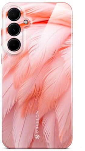 ONEFLOW Wild Cover für Samsung Galaxy A35 5G Hülle mit Animal Print, Designer Case Handy Schutzhülle mit Kameraschutz, Tiere Muster Hardcase dünne Handyhülle, Smooth Flamingo Rosa