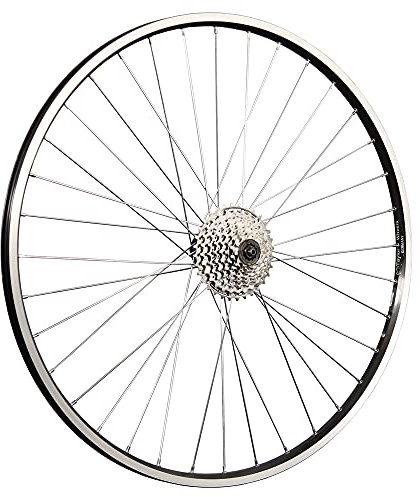28 Zoll Laufrad Hinterrad Hohlkammer Shimano Cues QC400 schwarz mit 8 Fach Kassette