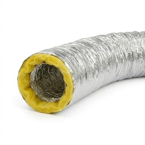 Easy Act Sonoconnect Tuyau insonorisé Ø 125 mm Longueur 5 m Tuyau de ventilation flexible isolé pour systèmes de climatisation et de ventilation silencieux