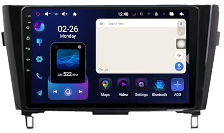 2 Din RDS Radio pour Nissan Qashqai J11 x-Trail 3 T32 2013-2017 9 Pouces Android 15 Carplay sans Fil Portable Moniteur avec Bluetooth pour, 8core8+256G