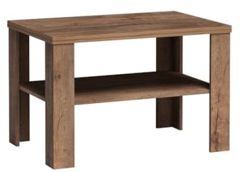 Masseno Couchtisch Udine, Braun, 90x60x59cm, Modern Wohnzimmertisch für Couch, rechteckig Beistelltisch, Laminierte Spanplatte