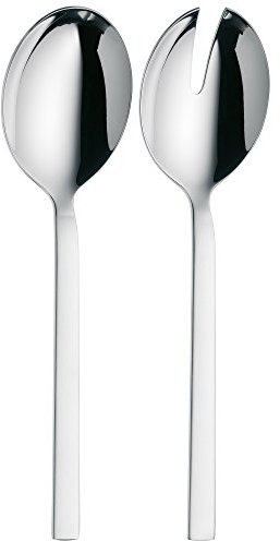 WMF Lyric Plus Salatbesteck Edelstahl 23,7 cm, Salatgabel, Servierlöffel, Cromargan protect teilmattiert, kratzbeständig, spülmaschinenfest