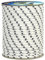 Corderie Italiane 006014249 Treccia mare multiuso giardino e fai da te, stabilizzato ai raggi U.V. resistente a intemperie e agenti atmosferici, 8 mm, 50 mt, colore bianco con spia blu