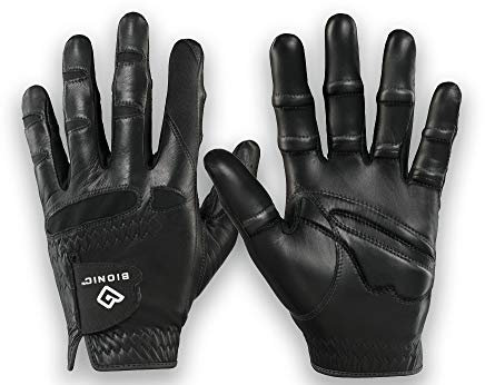 BIONIC Herren StableGrip mit NaturalFit Golfhandschuh, Schwarz, Größe XL, Links