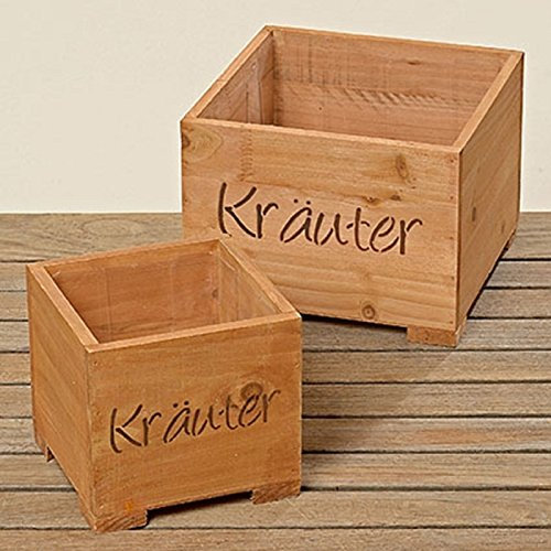Pflanztopf Set Krätertopfset Tanne braun Kräutertöpfe Kräutertopf