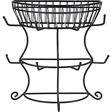Mikasa Gourmet Wire 2-Tier Mug Tree, 37.5 cm (14¾ Inch), White