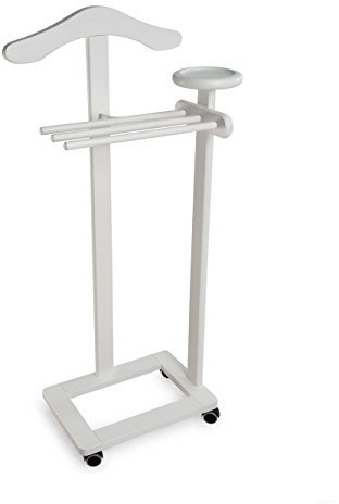 Arredamenti Italia ARREDAMENTIITALIA AR_IT 18 ANTIMO Stummer Diener Buche massiv/Holz Weiß 130 x 37 x 32 cm