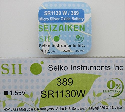 Seizaiken Seiko 389 SR1130W, Batterie Silberoxid, 1 Stück