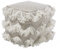 Pouf Fußablage Sitzpouf beige mit Metallic Fäden Gold quartatisch Boho Nashik