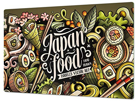 Ensembles de planches à découper TRES GRAND; Série Alimentaire DD16: Nourriture japonaise