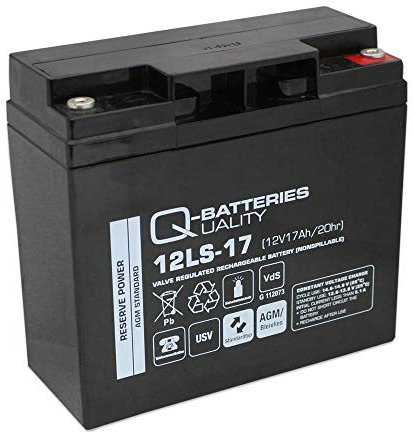 Q-Batteries 12LS-17 12V 17Ah Blei-Vlies-Akku / AGM VRLA mit VdS