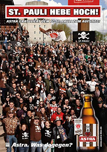 ASTRA Bier Werbung/Reklame Plakat DIN A1 59,4 x 84,1cm St. Pauli Hebe Hoch, kultiges Poster aus St. Pauli