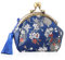 Oyachic Porte Monnaie Coin Purse Vintage Portefeuille Pochette Femme Pouch Bourse Sac Fille Fermoir Kiss Lock Change Purse (Bleu)
