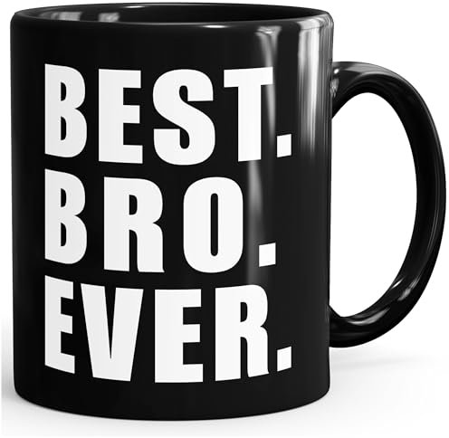 MoonWorks® Kaffee-Tasse Best Bro ever Geschenk Spruch schwarz unisize