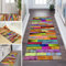QQrunner Läufer Teppich Flur Bunt rutschfest Meterware 80x300cm Waschbar Küchenteppich Holzmaserung Schlafzimmer Korridor Teppichläufer Lang, Anpassbare Größe, 60-120cm Breit