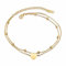 Kim Johanson Edelstahl Damen Fußkettchen *Heart* in Gold mit einem starken Karabinerverschluss inkl. Schmuckbeutel