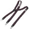 DonDon Hosenträger Herren kariert blau rot weiß schmal 2,5 cm - Extra starke Clips für Anzug - Hosenträger Herren extra stark - Ideal für Männer oder Damen Rockabilly Suspenders