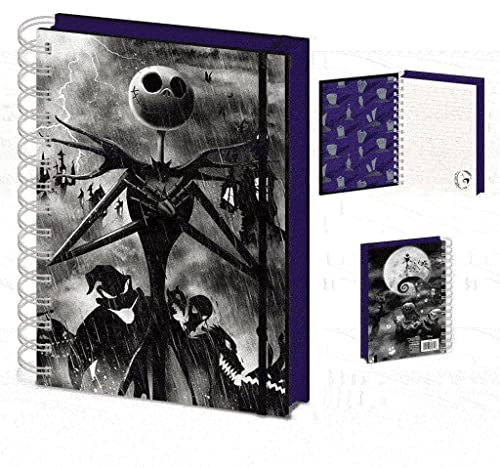 ARDOUR VAN Toys & Gamers- Jack Skellington Cuaderno A5 Espiral 3D Pesadilla Antes de Navidad, Dibujo Animado, Multicolor, Estándar (SR72645)