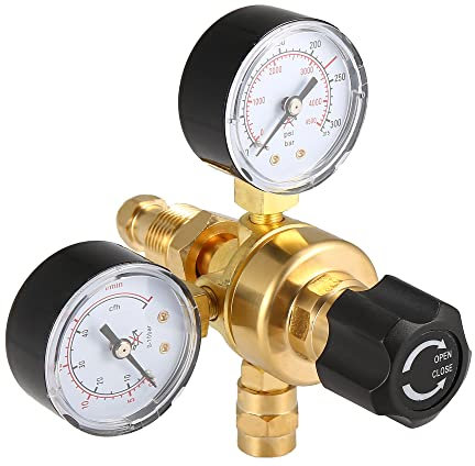 X AUTOHAUX Argon CO2 Gasschweißregler Mit Doppelanzeige CGA580 1PC
