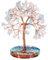 Nupuyai Kristall Edelstein Baum mit 7 Chakra Steine Harzbasis, Kupferdraht Geldbaum Feng Shui Bonsai Baum des Lebens Deko für Zuhause, Büro und Glück (Rosenquarz, Aquamarin)